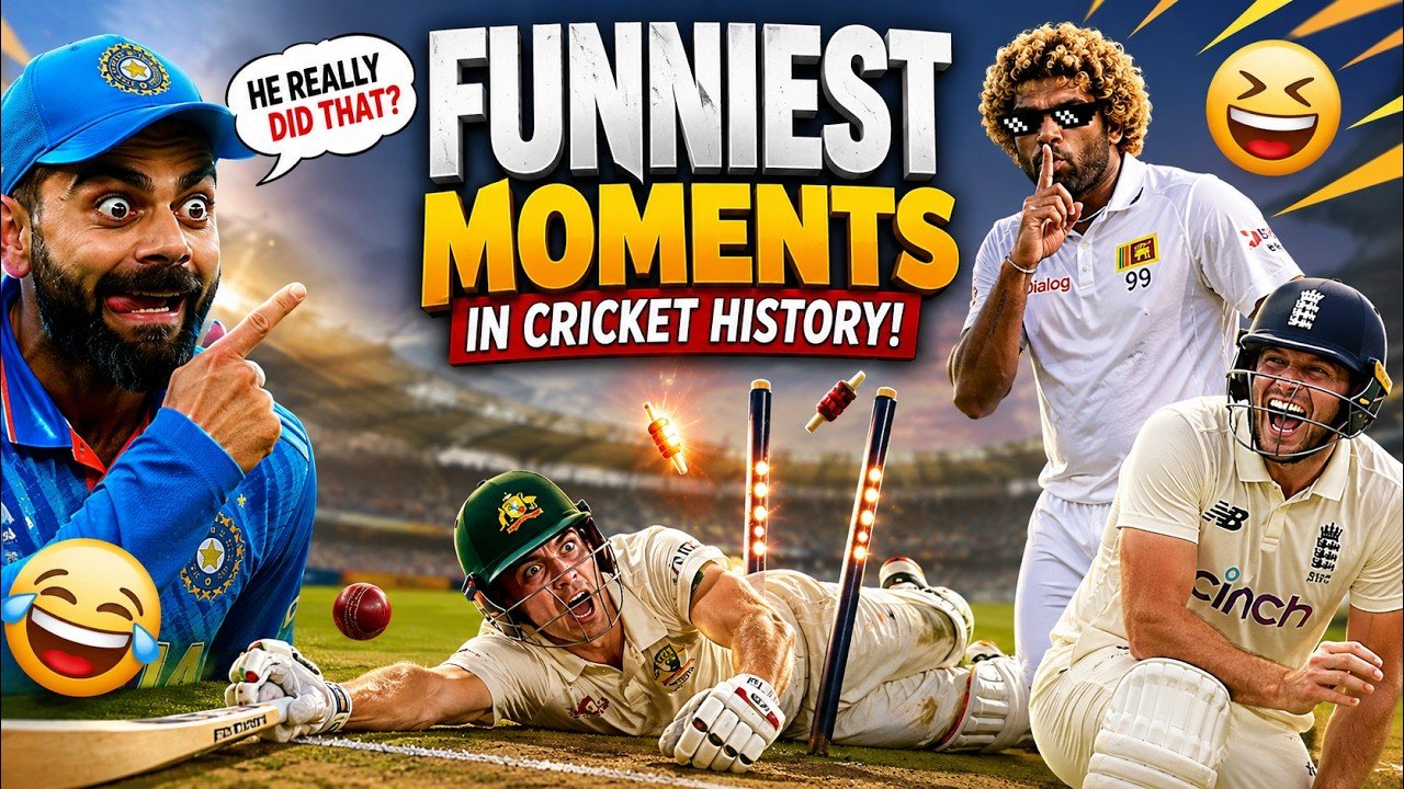 20 Comedy & Funny Moments In Cricket 😂